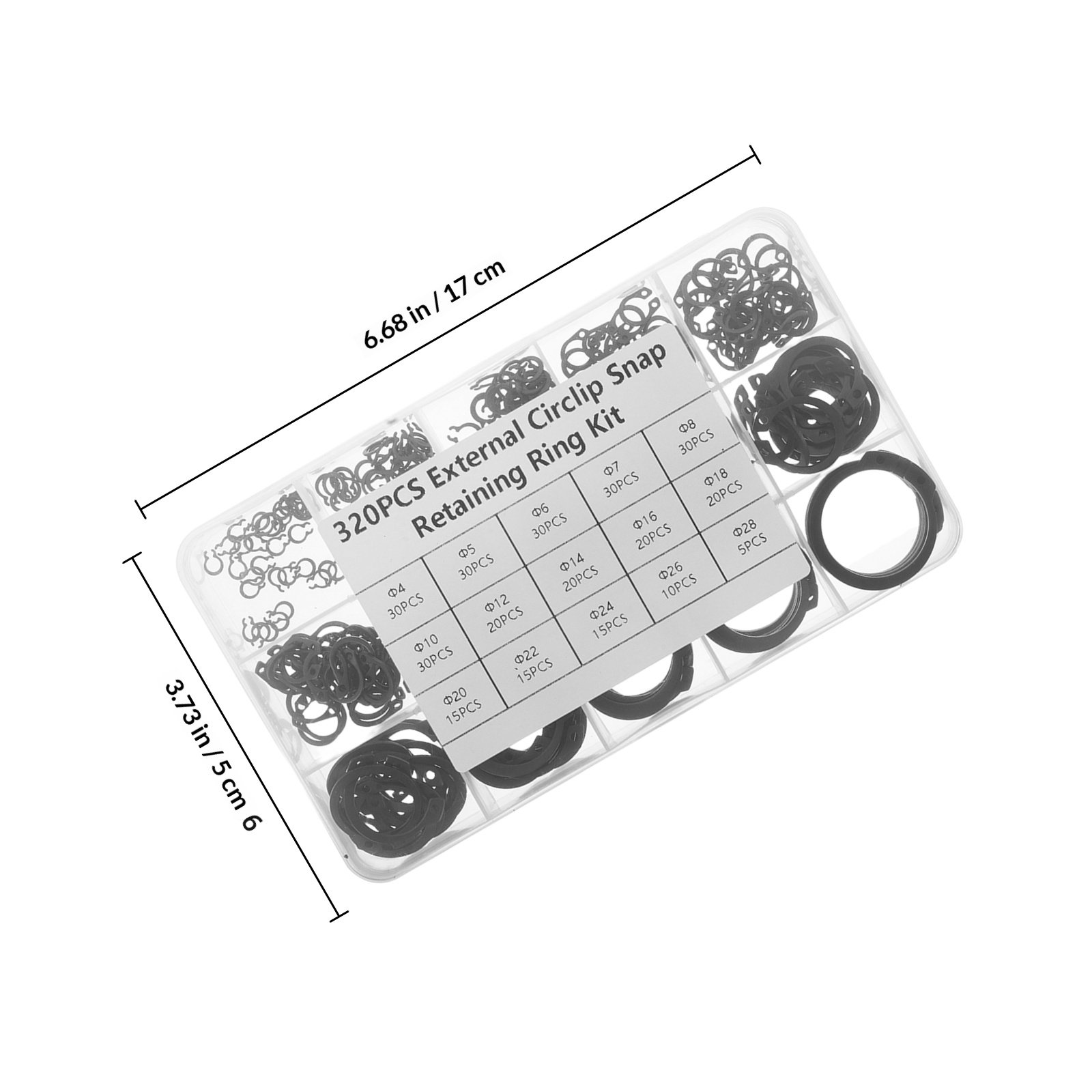 320Pcs Retaining Rings Assortm - Electronics Repairs recension och pris